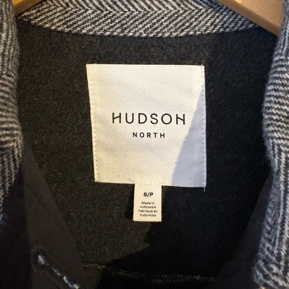 Hudson North Shacket Charcoal Herringbone Jacket - Picture 2 of 4